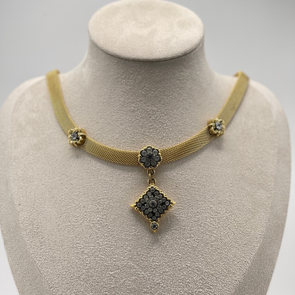 Vintage 1960s Avon Gold Mesh Statement Necklace